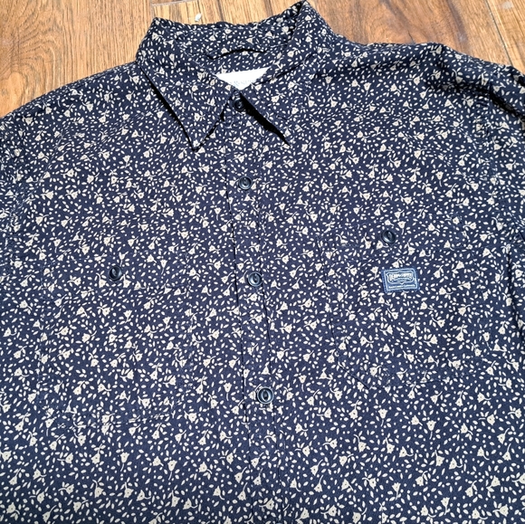 Denim & Supply Ralph Lauren Men's Button Down Shirt Floral AOP Navy Size Large - Picture 3 of 7
